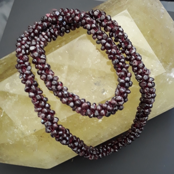 Handcrafted! Granular Garnet Necklace - Picture 6 of 7